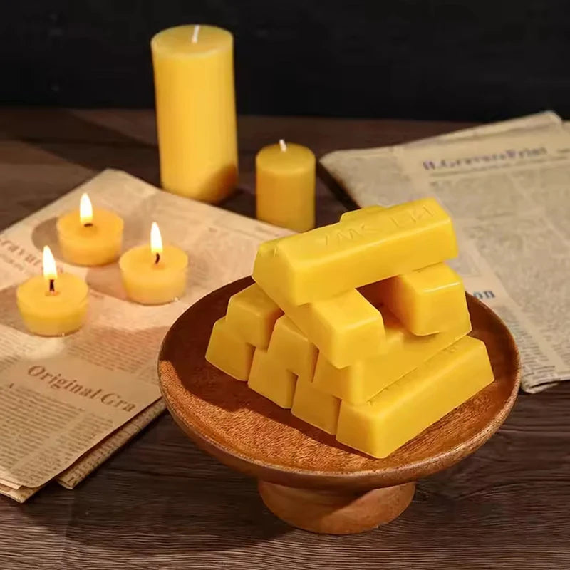4/8pcs Pure Beeswax Blocks, High-Quality Waxing Material, For DIY Crafts, Candle Making,with No Power Required. Qme