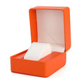 Lnofxas Black Single Watch Gift Box with Pillow PU Leather Wristwatch Display Case Organizer for Men Qme 67Orange