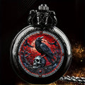 Colorful Pattern Medium Pocket Watch Retro Flip Decoration Necklace Watch Personalized Trend Male and Female Student Quartz Qme 1