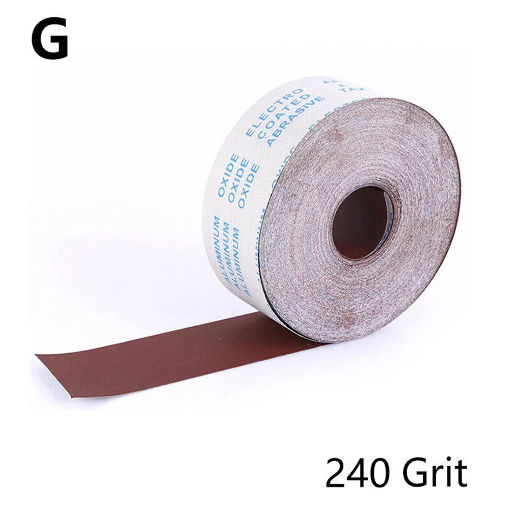 Sandpaper Roll Emery Cloth Sand Paper Sanding Abrasive Sheets 60 80 100 120 150 180 240 320 400 600 800 Grit 1 Meter Length Qme 240 Grit