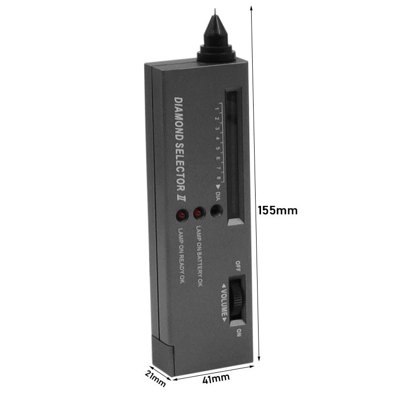 Diamond Gems Tester Pen Portable Gemstone Selector Tool LED Indicator Qme