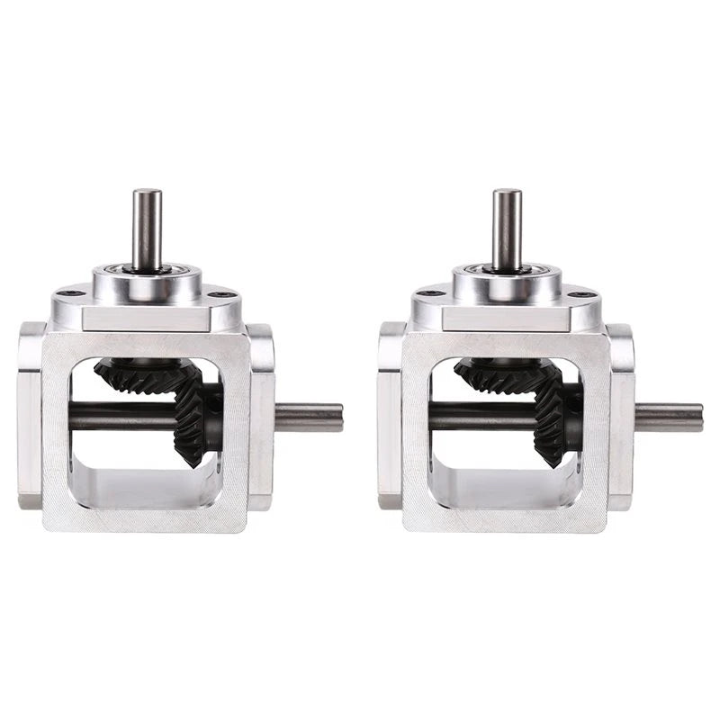 A02F-2X Gearbox 90 Degree Right Angle Bevel Gear-Box With Mounting Hole 1:1 Shaft 1 Module 20 Teeth Bevel Gear C Qme Default Title