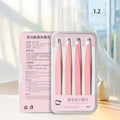 Durable Professional Stainless Steel Slanted Eyebrow Tweezers Qme 12 Pink