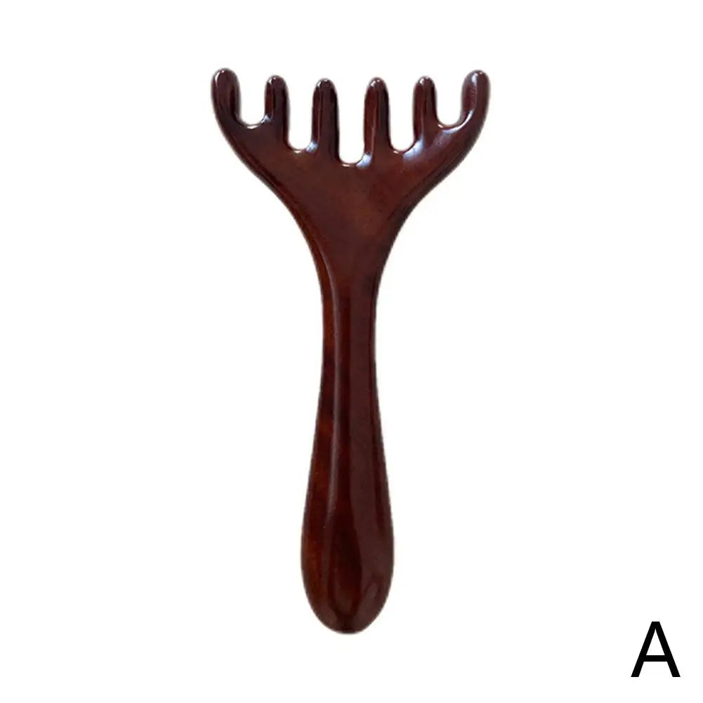 Natural Sandalwood Deer Antler Five Paws Massage Comb Meridians Dredging Scalp Facial Massage Comb Gifts For Family And Friends Qme A CN