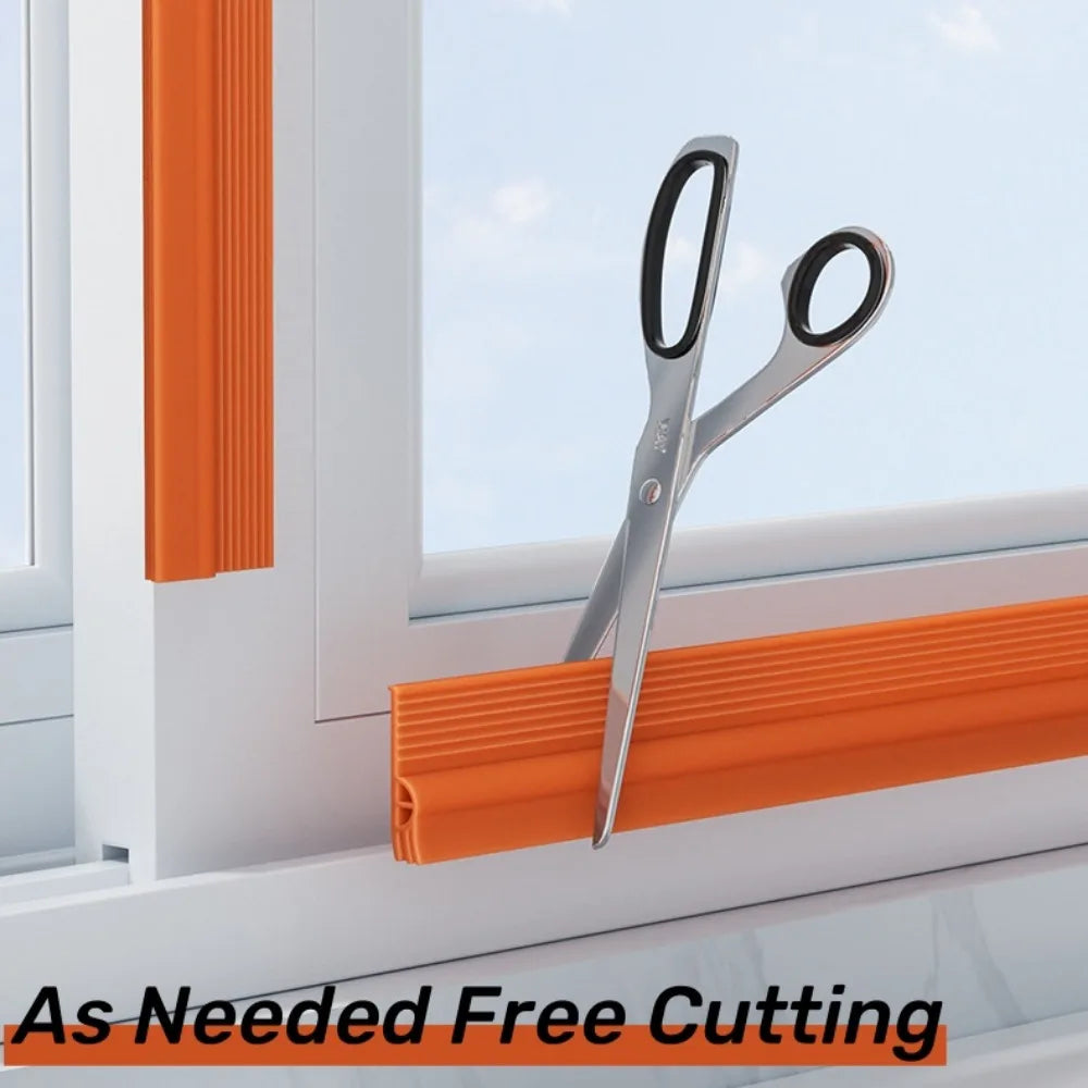 4/2M Window Soundproof Sealing Strip TPE Sliding Window Frame Edge Windproof Strip Door Sealing Gap Filled with Waterproof Strip Qme