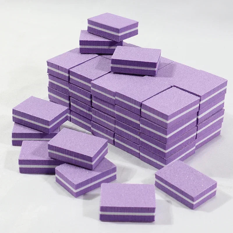 10-100PCS Mini Buffing Sanding Files Block Pedicure Care Nail Art Buffer Polish Manicure Pedicure Nail File Tools Nail Charm New Qme