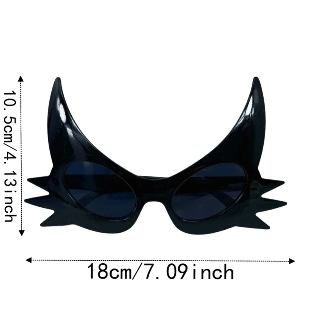 Skeleton Hand Halloween Party Sunglasses Spider Web Dark Lenses Funny Qme