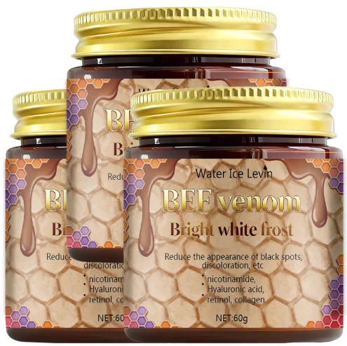 Bee Venom Brightening Cream with Niacinamide & Retinol, Reduces Dark Spots & Discoloration, Hydrates & Firms All Skin Types. Qme Gold 60g