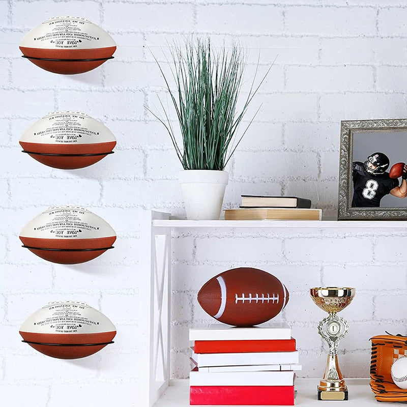 Universal Ball Rack Holder Soccer Football Basketball Wall Storage Qme