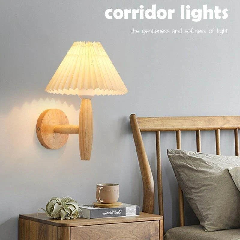 Wall Light Paper Umbrella Creative LED Wall Lamp Bedside Sconces Fixtures for Home Decorations Japan Style Bedroom Livingroom Qme