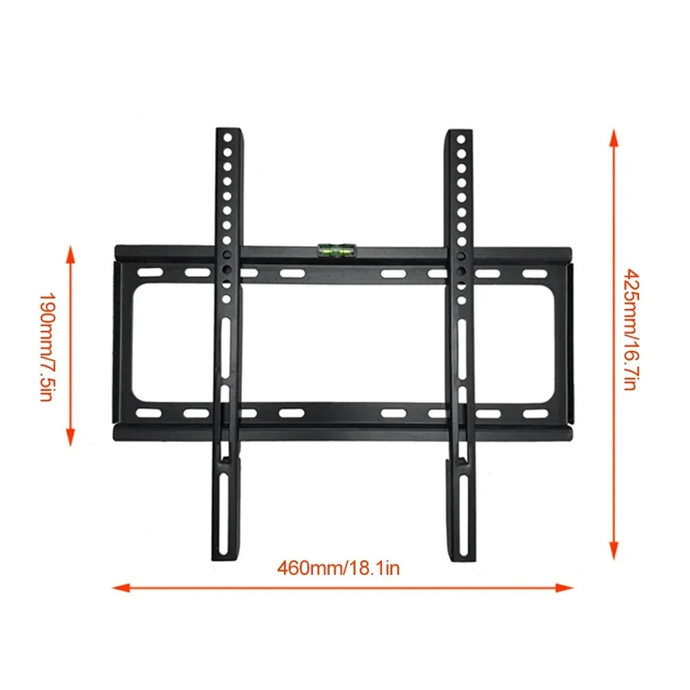 26-63inch TV Support Mount Adjustable Television Mounting Holder with Level Low Profile Flat TV Wall Mount for LCD LED Monitor Qme