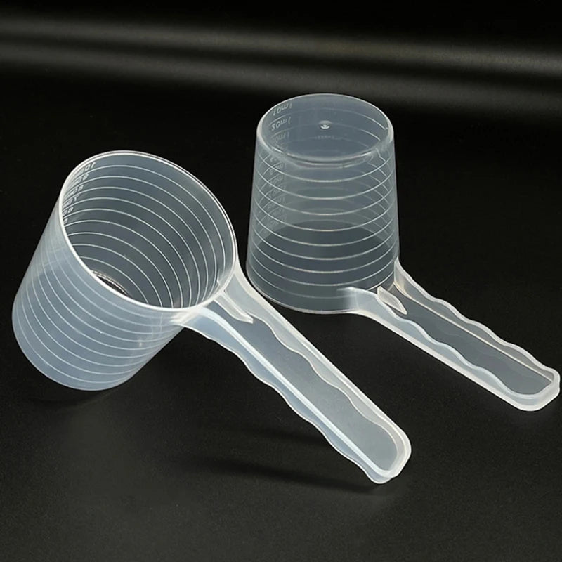 Transparent Pet Measuring Spoon Dogs Cats Scale Plastic Feeding Qme