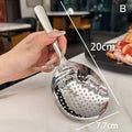 1 Stainless Steel Ladle Serving Soup Rice Spoon Drain Hole Heat Qme 1pc