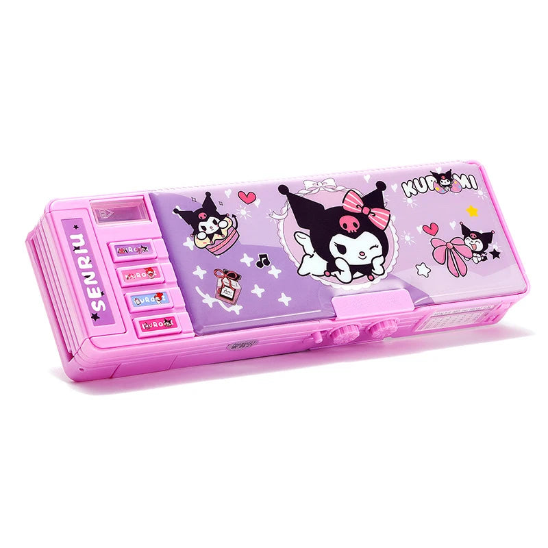 Melody Combination Lock Pencil Case Kuroomi Large-Capacity Multifunctional Student Pencil Case Qme