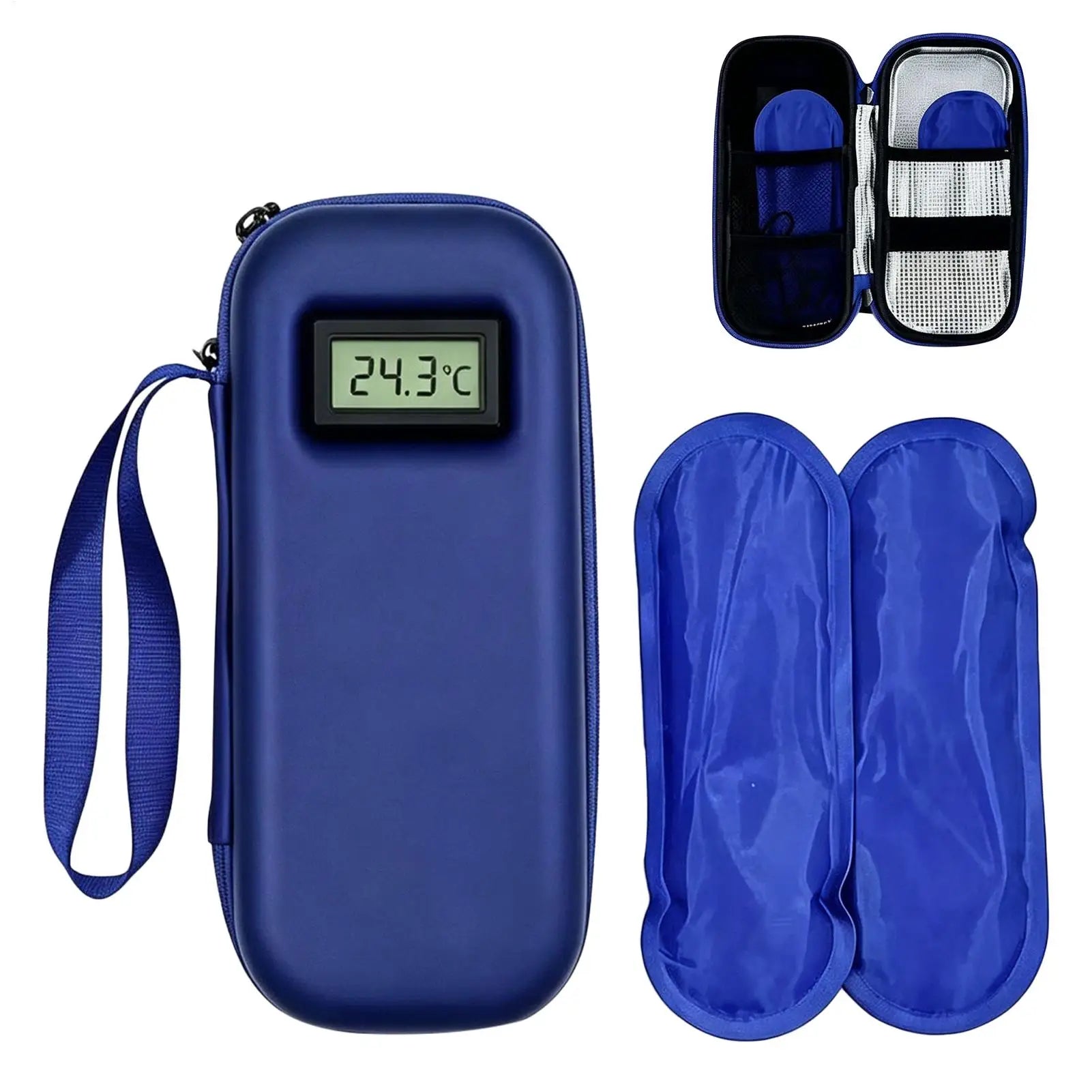 Cooler Travel Case Waterproof Container Temp Display Insulated Bag 2 Qme