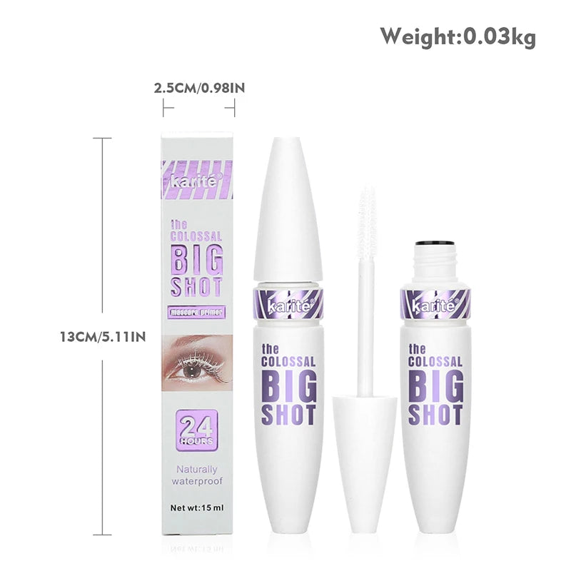 Long Curling White Mascara Waterproof Sweat-proof Colored Eyelashes Qme 01