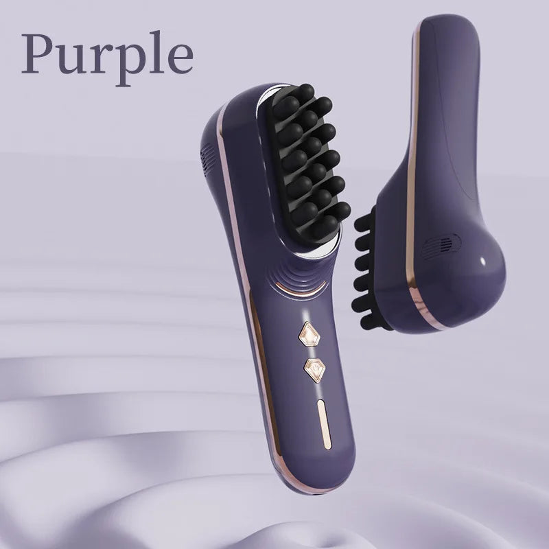 Electric Scalp Massager Comb Vibrating Hair Care Device Relaxing Head Qme PURPLE