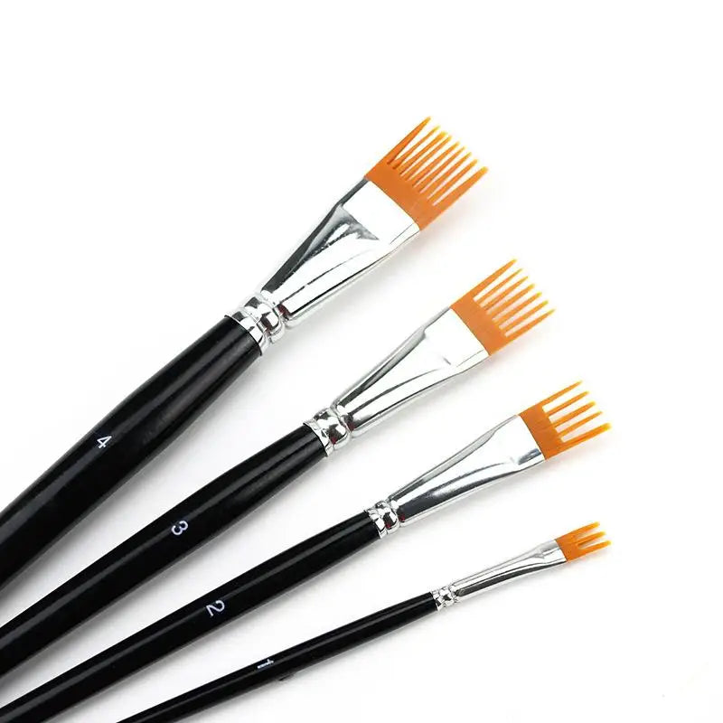 Serrated Shape Paintbrush Watercolor Oil Digital Painting Landscape Qme