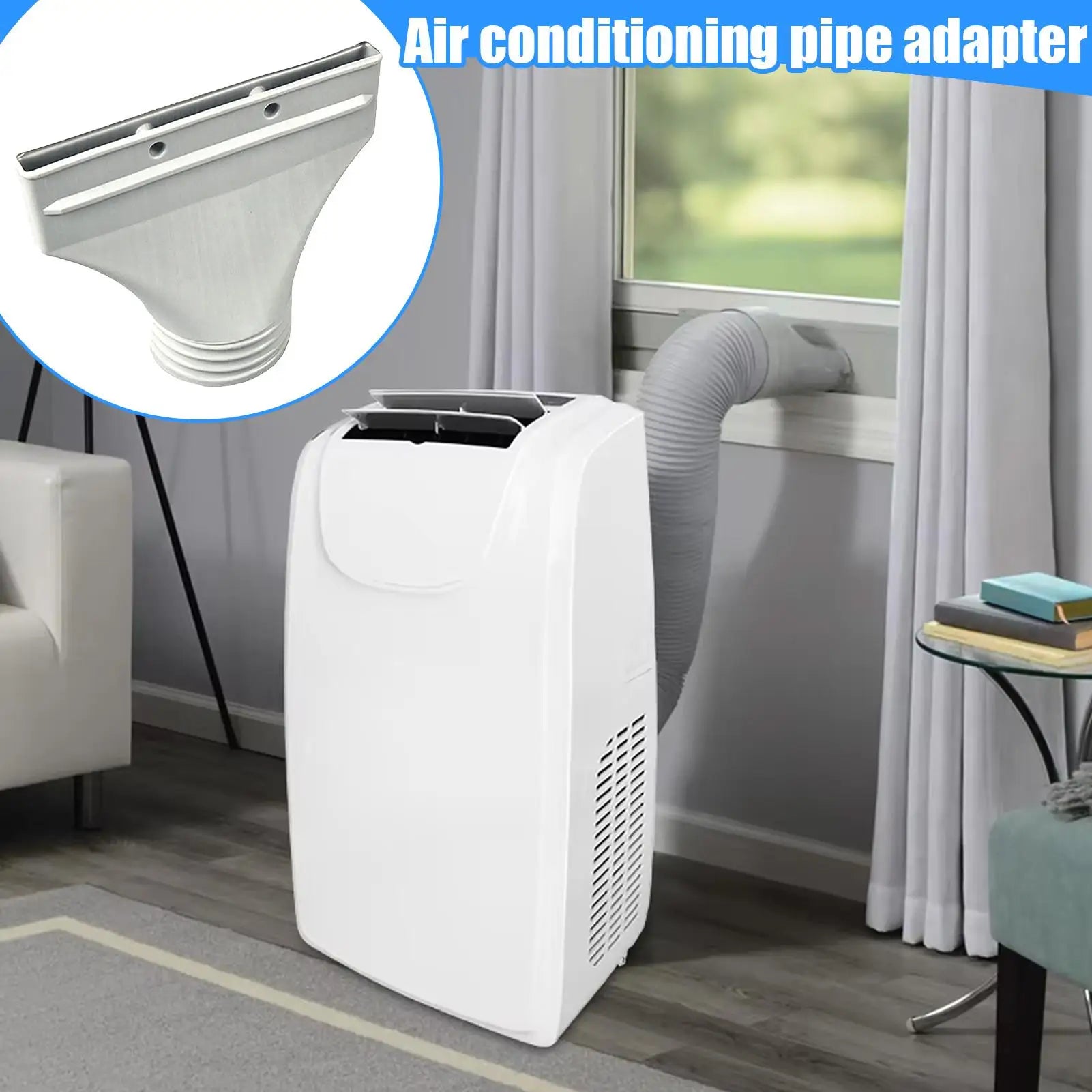 Portable Ac Hose Coupler Ac/Dryer Vent Adapter Seal Vent Tube Kit for Air Conditioner Unit Duct Dryer Home Car Window Door Range Qme