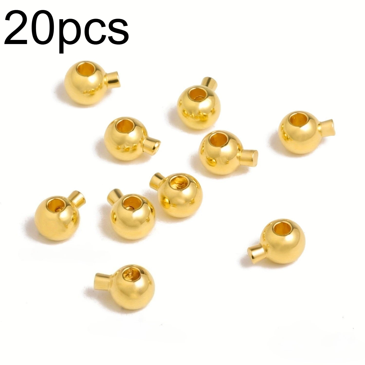 20pcs Adjustable Spring Stopper Beads, Metal Cord Lock Clasps for Jewelry Making Qme Golden 20pcs
