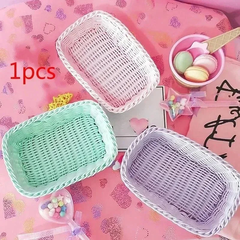 Plastic Storage Box Container Desk Organizers Stationery Cosmetics Toy Basket with Lid Drawer Jewelry Case Kitchen Home Supplies Qme