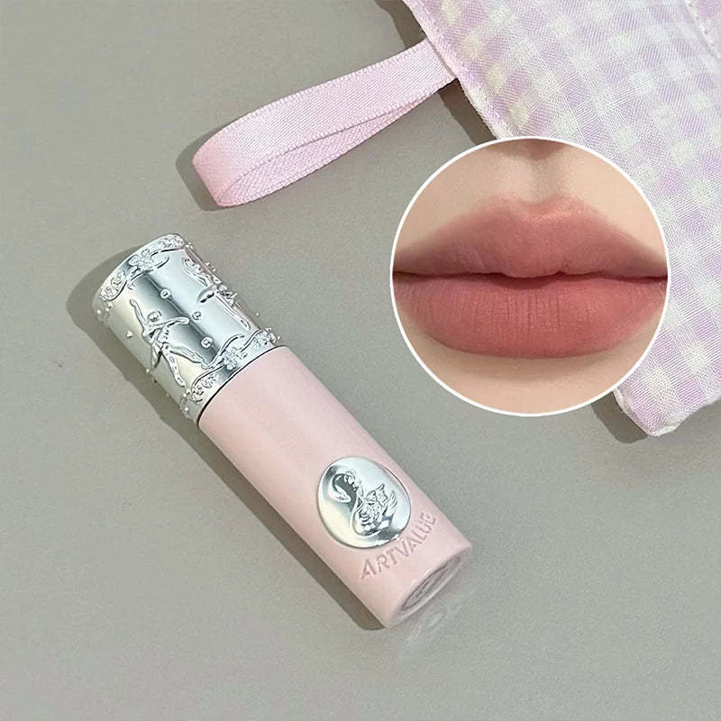 NICEKEY Pink Ballet Makeup Box Include 1*Lip mud,1*Pressed Powder,1*Highlight Powder,1*Eyeshadow Palette Powder With Necklace Qme