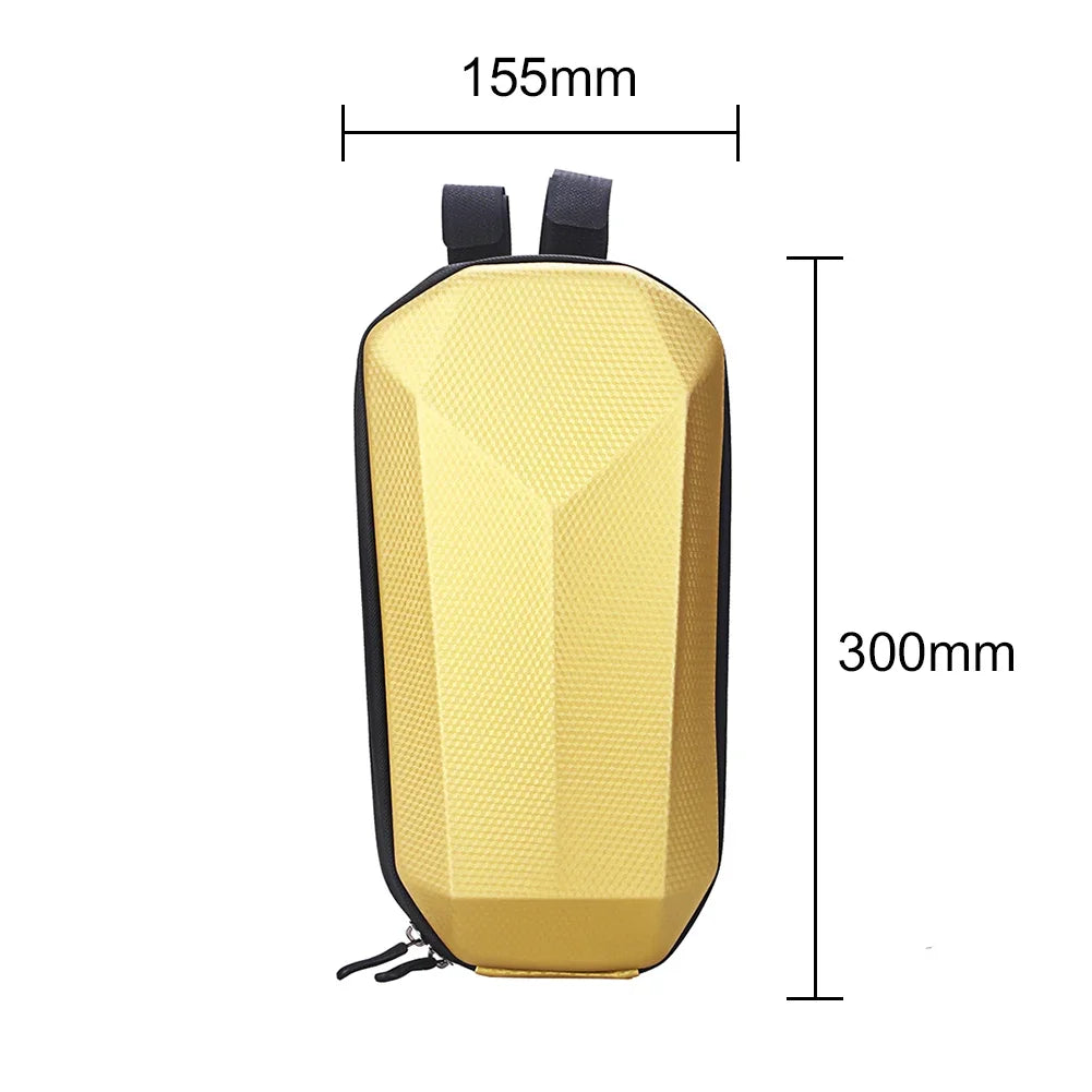 4-2L WILD MAN Electric Scooter Front Storage Bag Hard Shell Bag Large Capacity Waterproof Skateboard Hanging Case for M365 Pro Qme 4 L Gold Style B