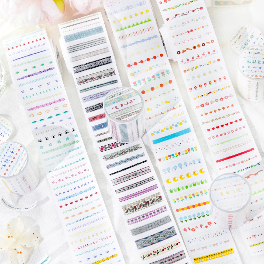 1 Roll Colorful Stripe Energy Themed Glitter Synthetic Paper Tape for DIY Scrapbook Frame Collage Laptop Phone Mug Luggage Guita Qme