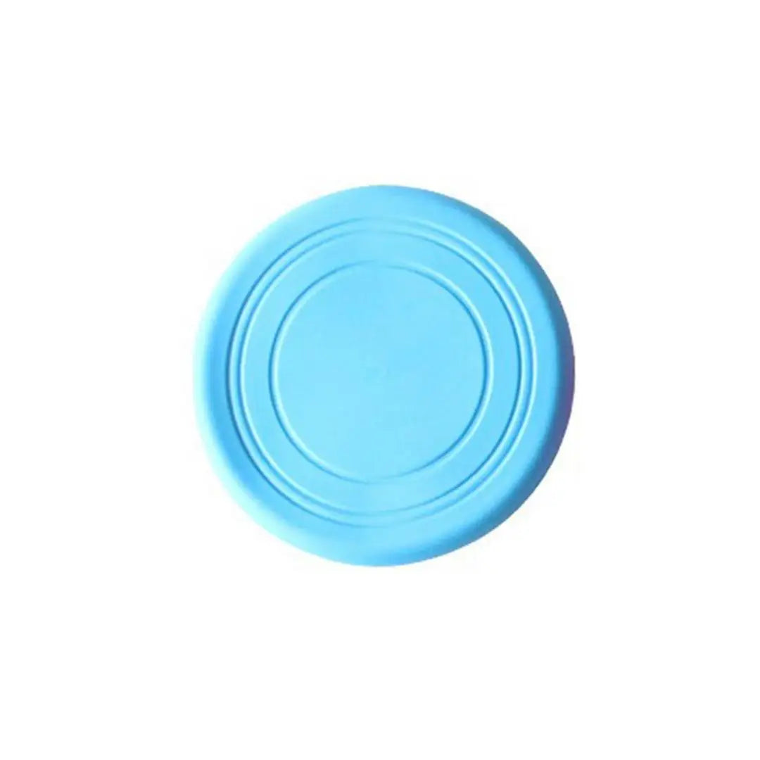 A 6 Colors Silicone Flying Saucer Funny Dog Cat Toy Dog Game Flying Discs Resistant Chew Puppy Training Interactive Pet Supplies Qme blue 18cm