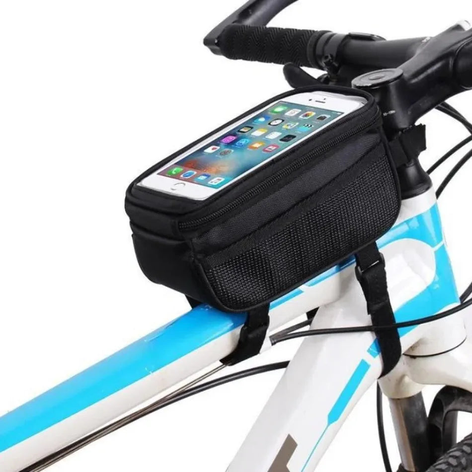 Rainproof Bicycle Bag Frame Front Top Tube Cycling Bag Reflective 6.5in Phone Case Touchscreen Bag Bike Accessories Qme