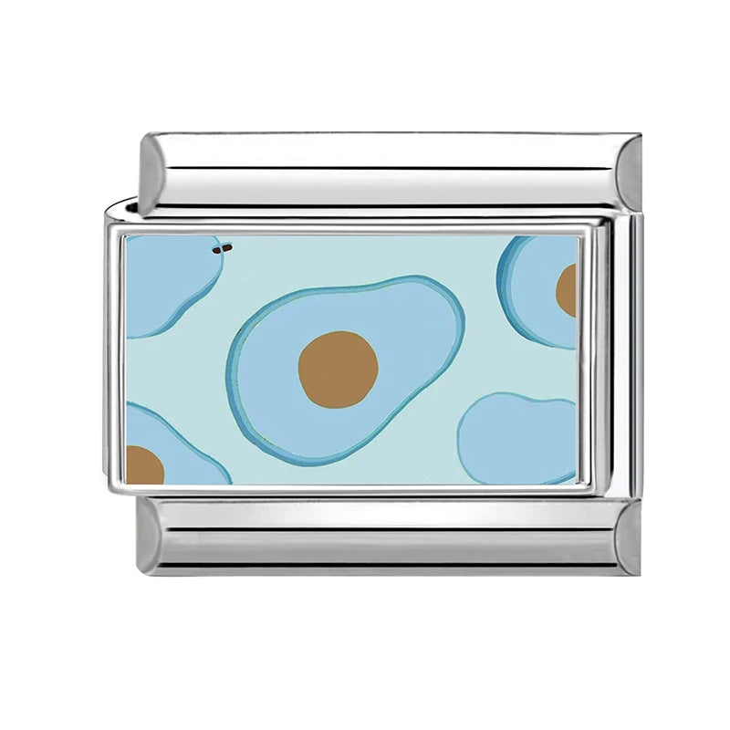 Fashion OVER Love Eyes Fish Colorful Charm Bracelet Fit Stainless