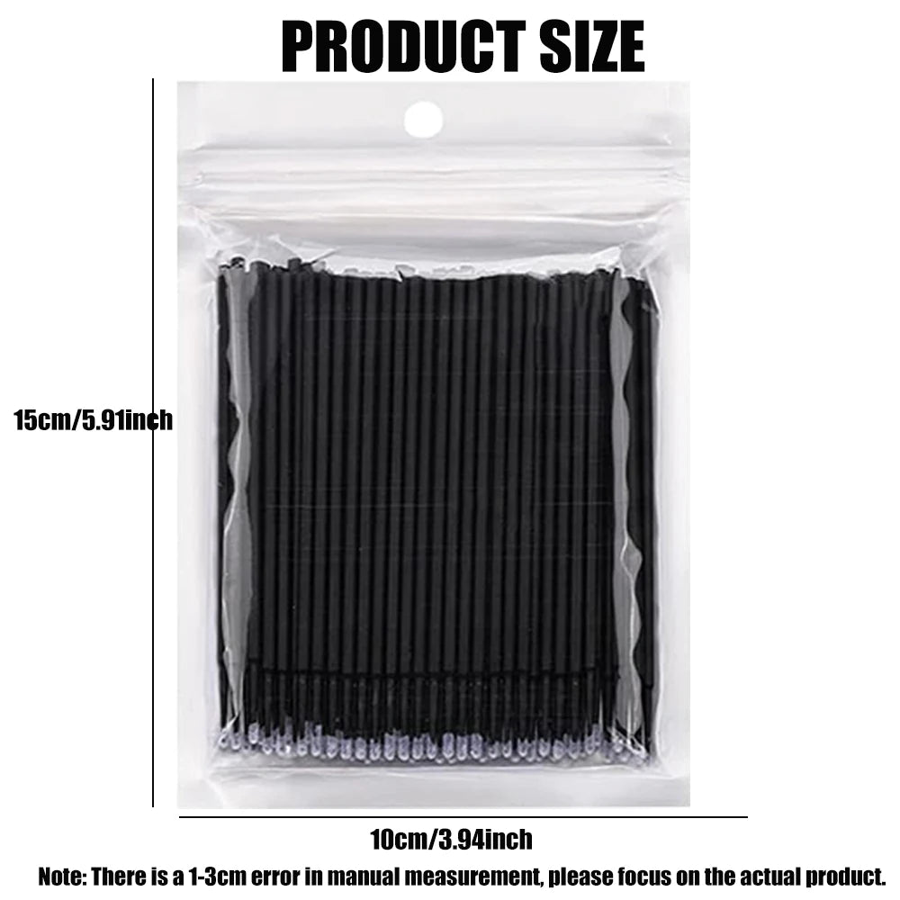 300/2000pcs Disposable MicroBrush Eyelash Extension Brushes For Makeup Nail Art Individua Applicator Lash Cleaning Removing Tool Qme