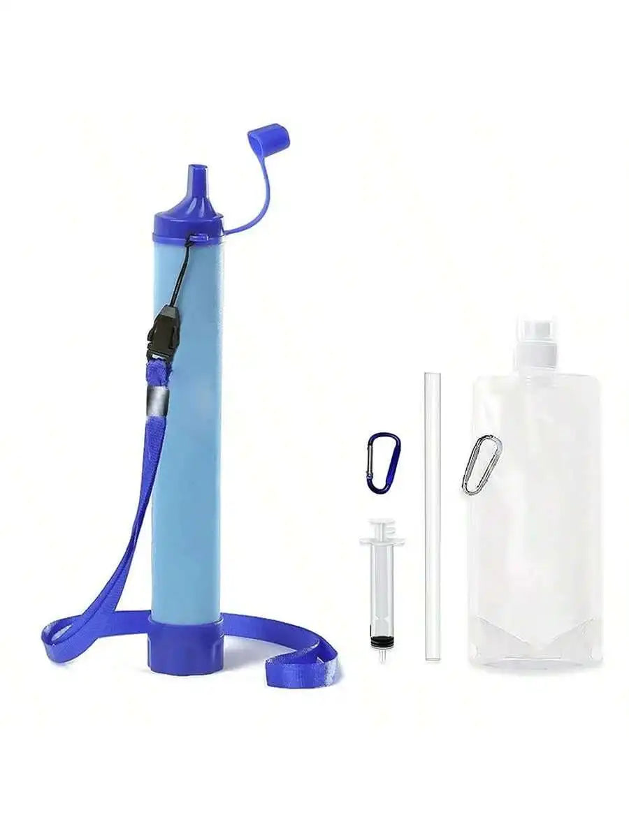 Portable Water Purifier Emergency Rescue Straw Camping Hiking Qme
