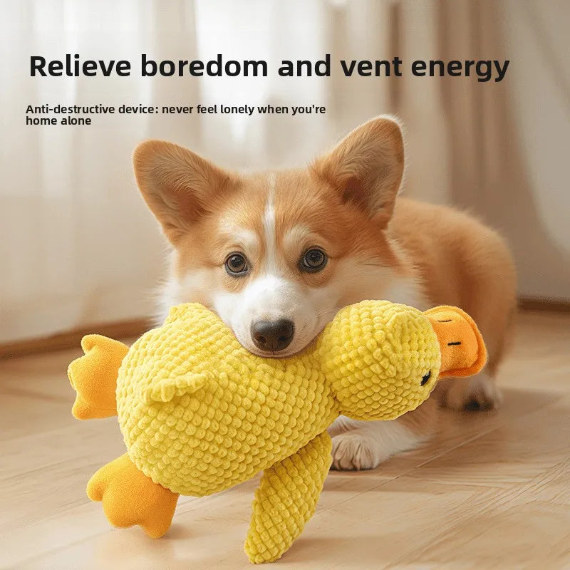 2-Piece Squeaky Plush Dog Toy,Soft Puppy Teething Chew Toy, Bite Resistant,Self-Play Companion for Small Medium Large Dogs Qme