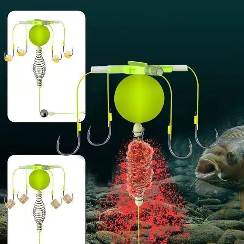 Fishing Bait Cage Tackle Anti Winding Float Line Group Feeder Sinker Qme