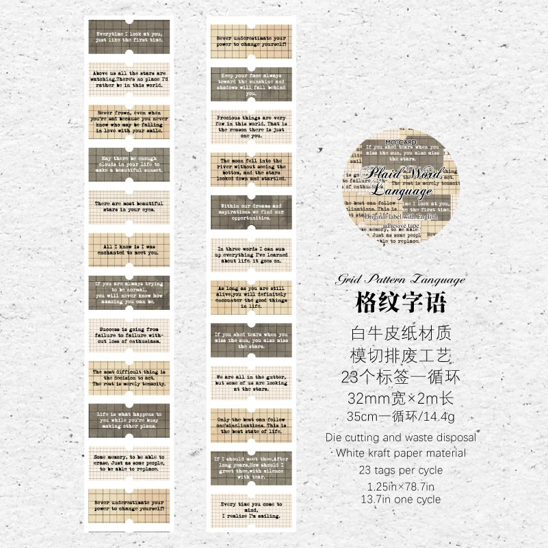 TIANZI 40mm*2m Labeling primitives Decorative Tape Creative Washi Tape Back to School School Stationery Qme B2 40mm X 2m