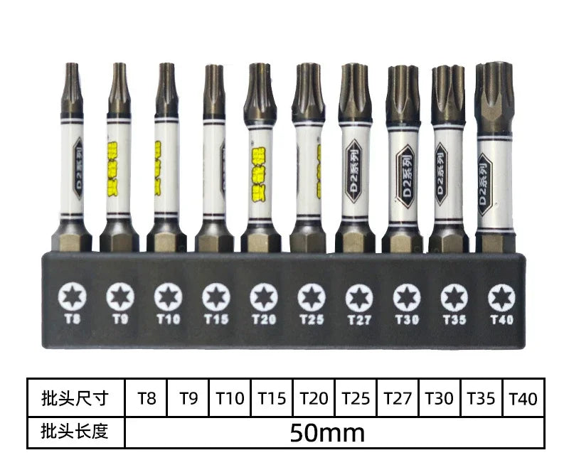 Upgrade 1 4 Screwdriver Bit Impact Drill Batch Head Torx Hexagonal Qme Silver