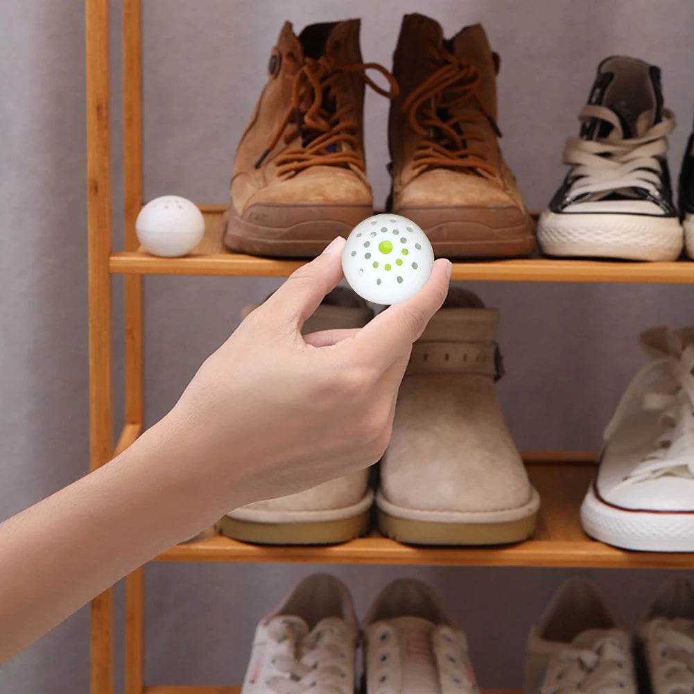 6-60PCS Shoes Deodorant Balls Jasmine Scent Fresheners Footwear Shoe Closet Toilet Deodorization Long-lasting Aromatic 3cm Qme