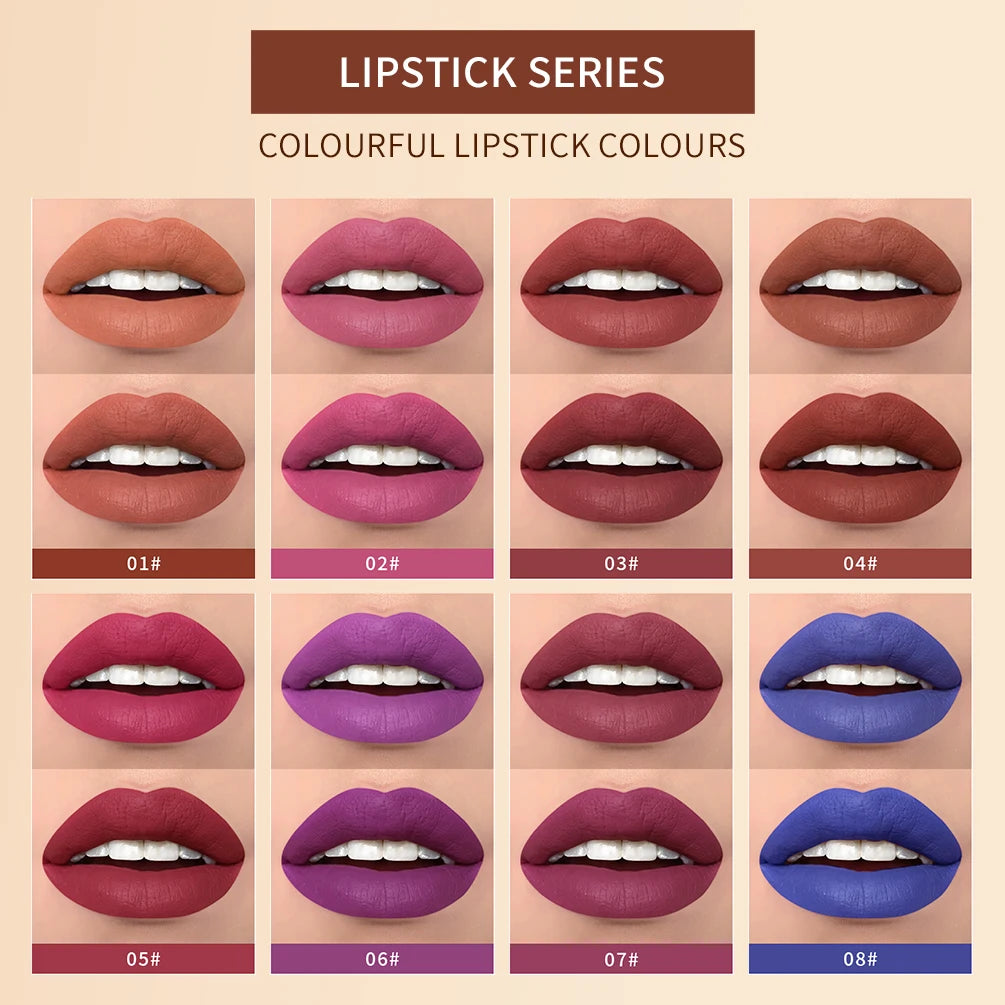 Double Head Matte Lipstick Lip Gloss 2 In 1 Stick Long-lasting Moisturizing Liquid Lipstick Sexy Red Puple Lip Glaze Tint Makeup Qme