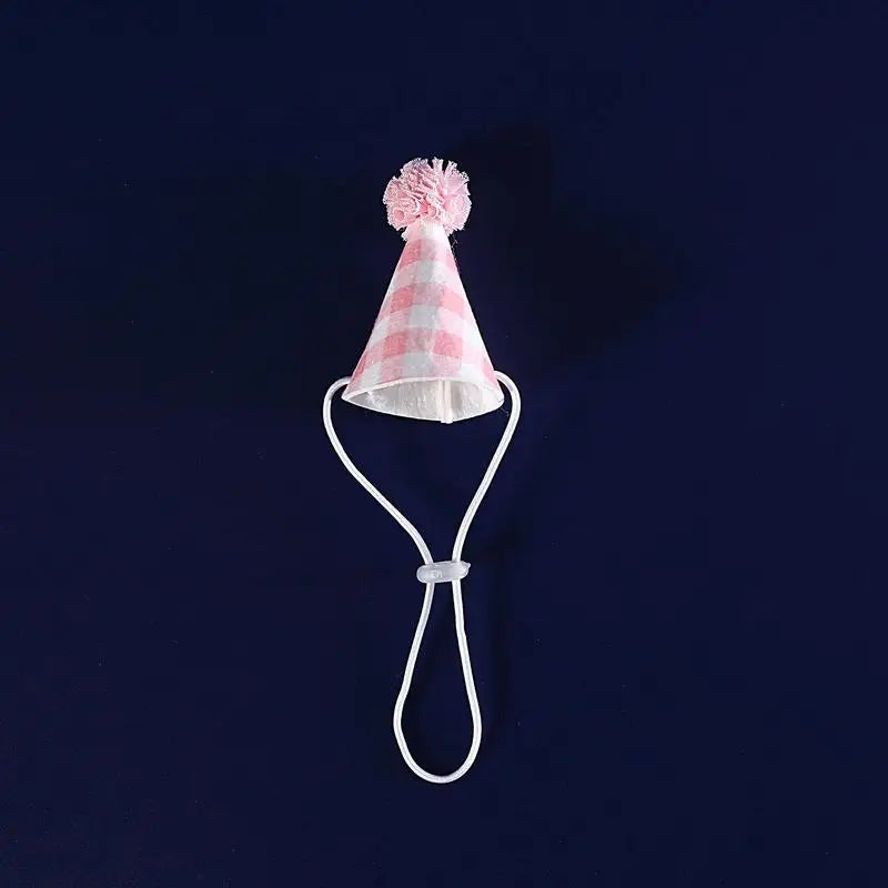 Birthday Hat Cat Dog Collar Hats Cute Pet Headwear Adjustable Bow Tie Qme
