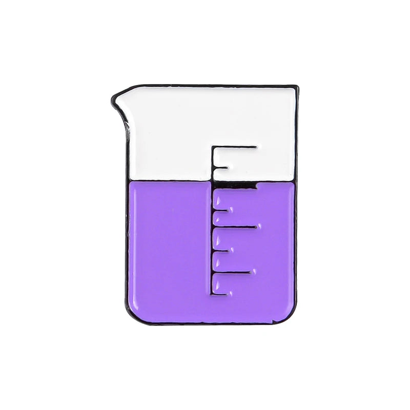 Science Stuff Enamel Pins Tube, Atomic Model,Chemical Symbol, Conical Flask Brooch Badge Gift for Science Enthusiast Wholesale Qme style-20