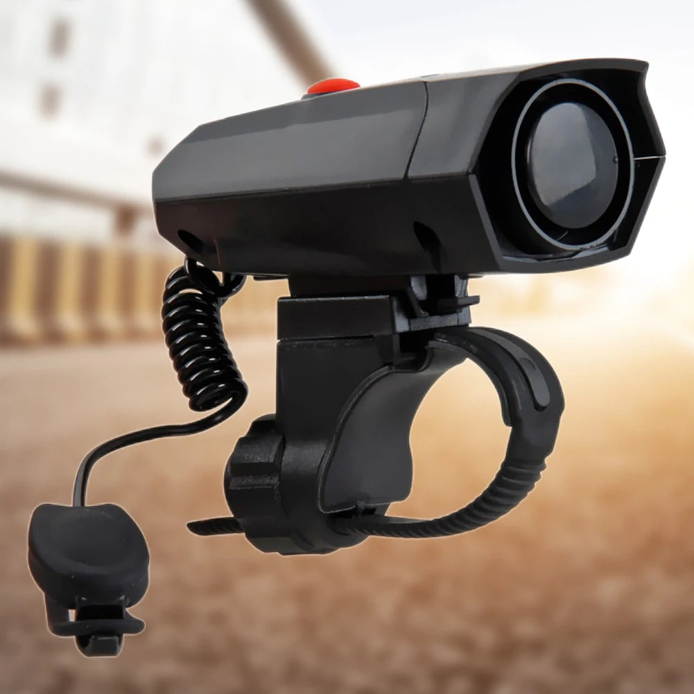 Electric Bike Horn Loud Electronic Bicycle Bell 5 Sound Modes Safe & Easy Cycling Alert for Mountain Bike Road Bike Scooters Qme