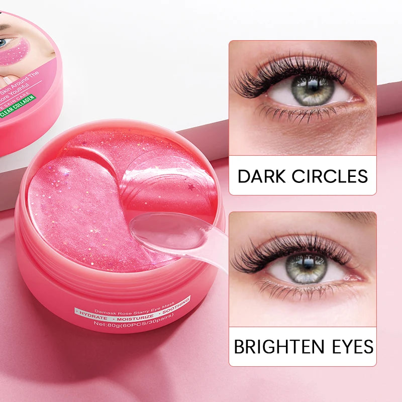 Rose Collagen Eye Mask Long-lasting Moisturizing Formula Moisturizes Qme