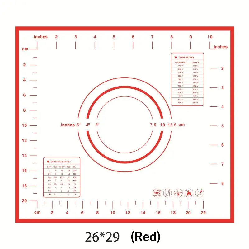Silicone Baking Mat Pastry Rolling Kneading Pad Kitchen Crepes Pizza Qme S