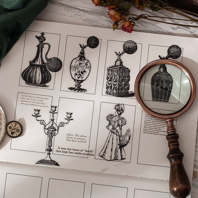 20 pcs INS Vintage Antique Pictorial Diy Decorative Scrapbooking accessories material Stickers pack junk journal supplies Qme