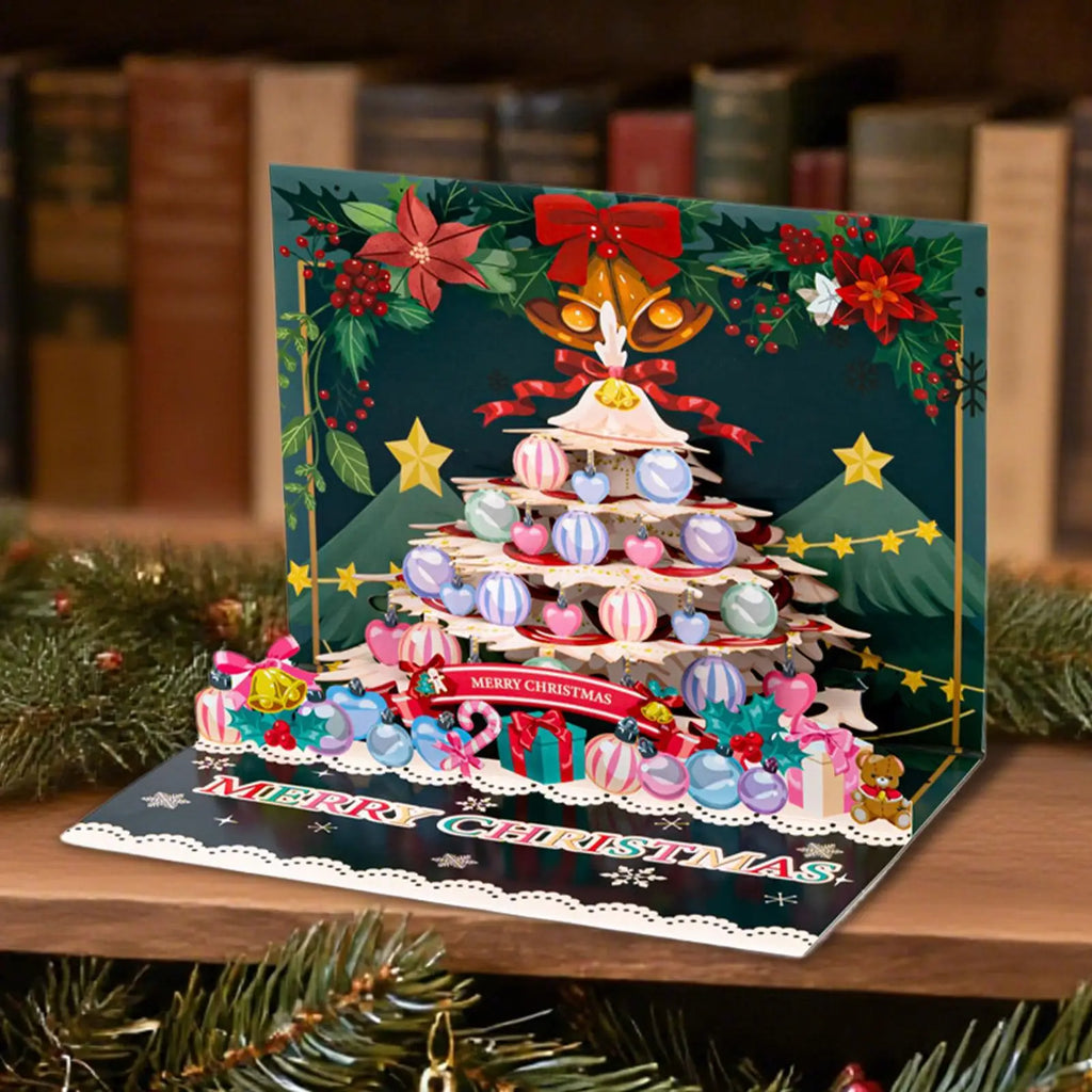 Christmas Greeting Cards Creative Giftcards 3D Merry Christmas Giftcards For Friends Women Boys Girls Youth Teens Grandma Qme