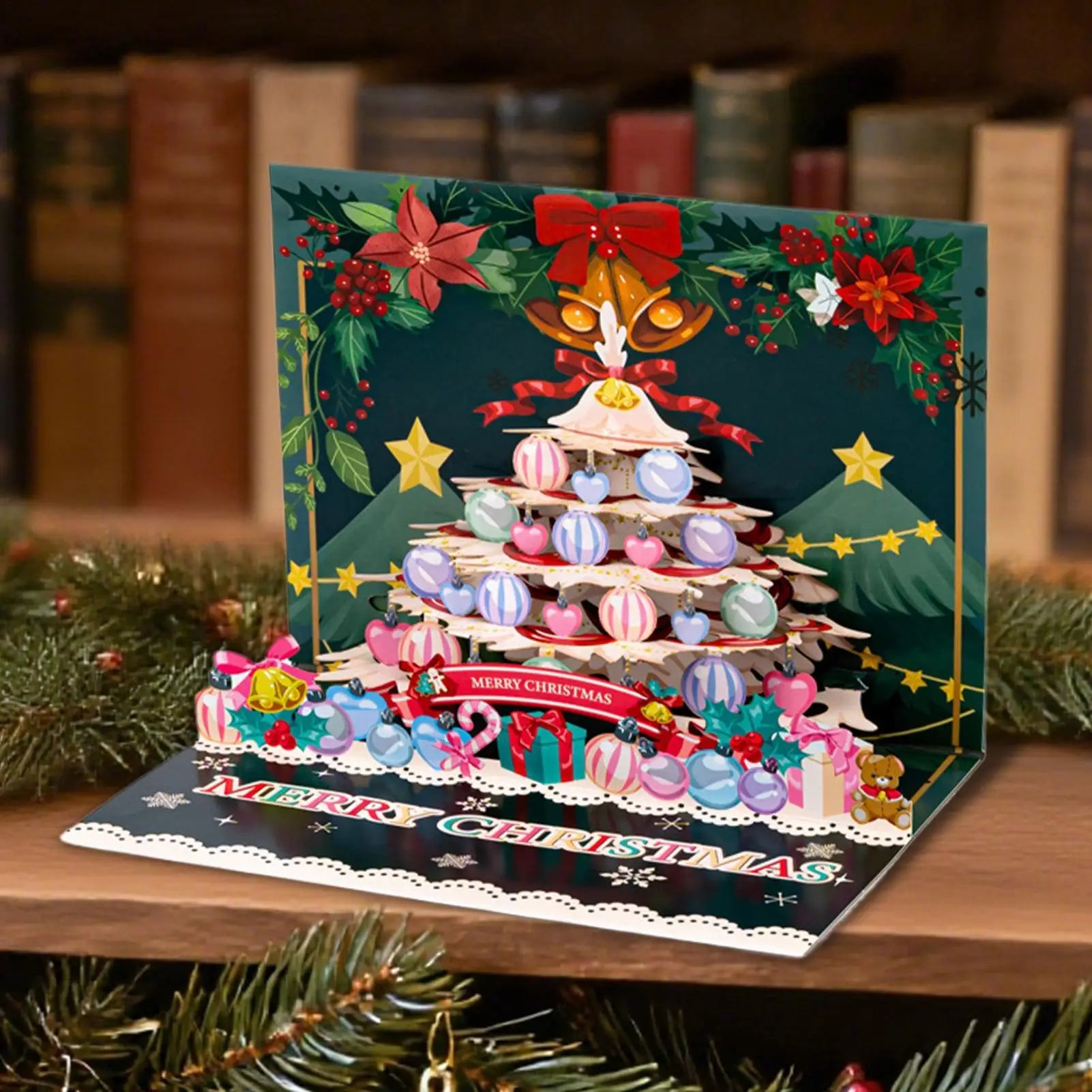 Christmas Greeting Cards Creative Giftcards 3D Merry Christmas Giftcards For Friends Women Boys Girls Youth Teens Grandma Qme