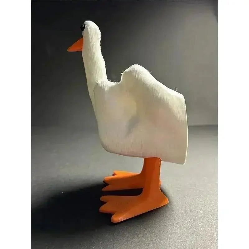 Funny Creative Duck Middle Finger Animal Gift Resin Craft Home Decoration Statue Garden Courtyard and Micro Landscape Figurines Qme