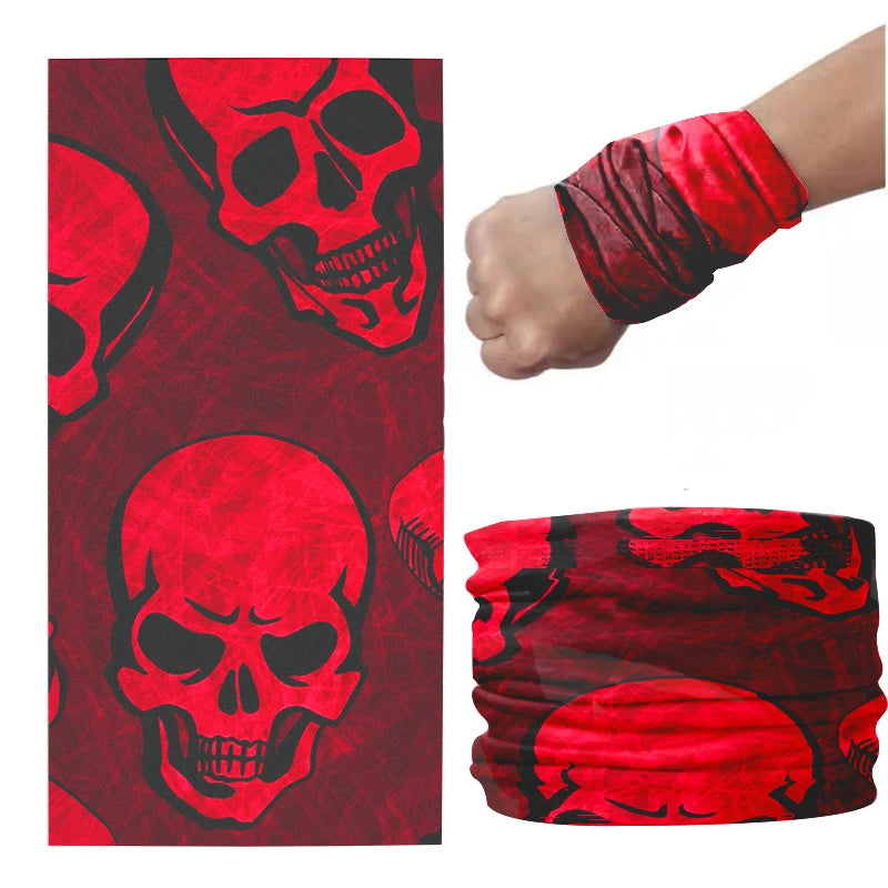 Funny Skull Pumpkin Musical Note Turban Scarf 3d Printing Female Neck Qme