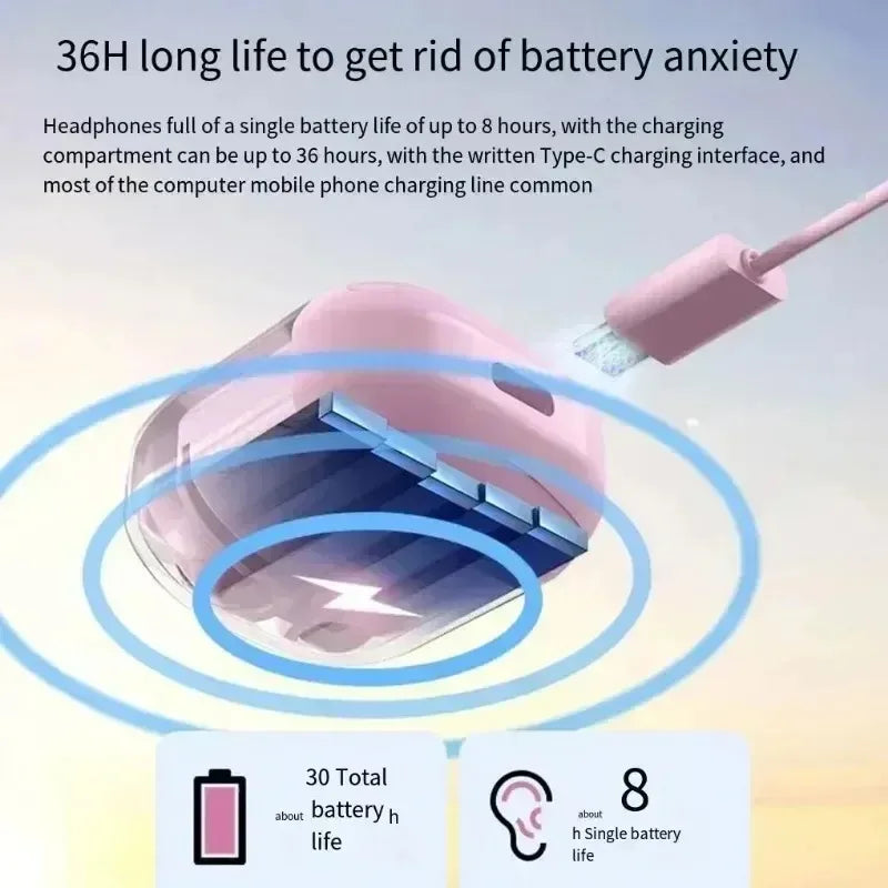 LED Power Digital Display Air 31 Wireless Bluetooth Earphone Sports Stereo Transparent design Hifi good Sound quality For Phone Qme